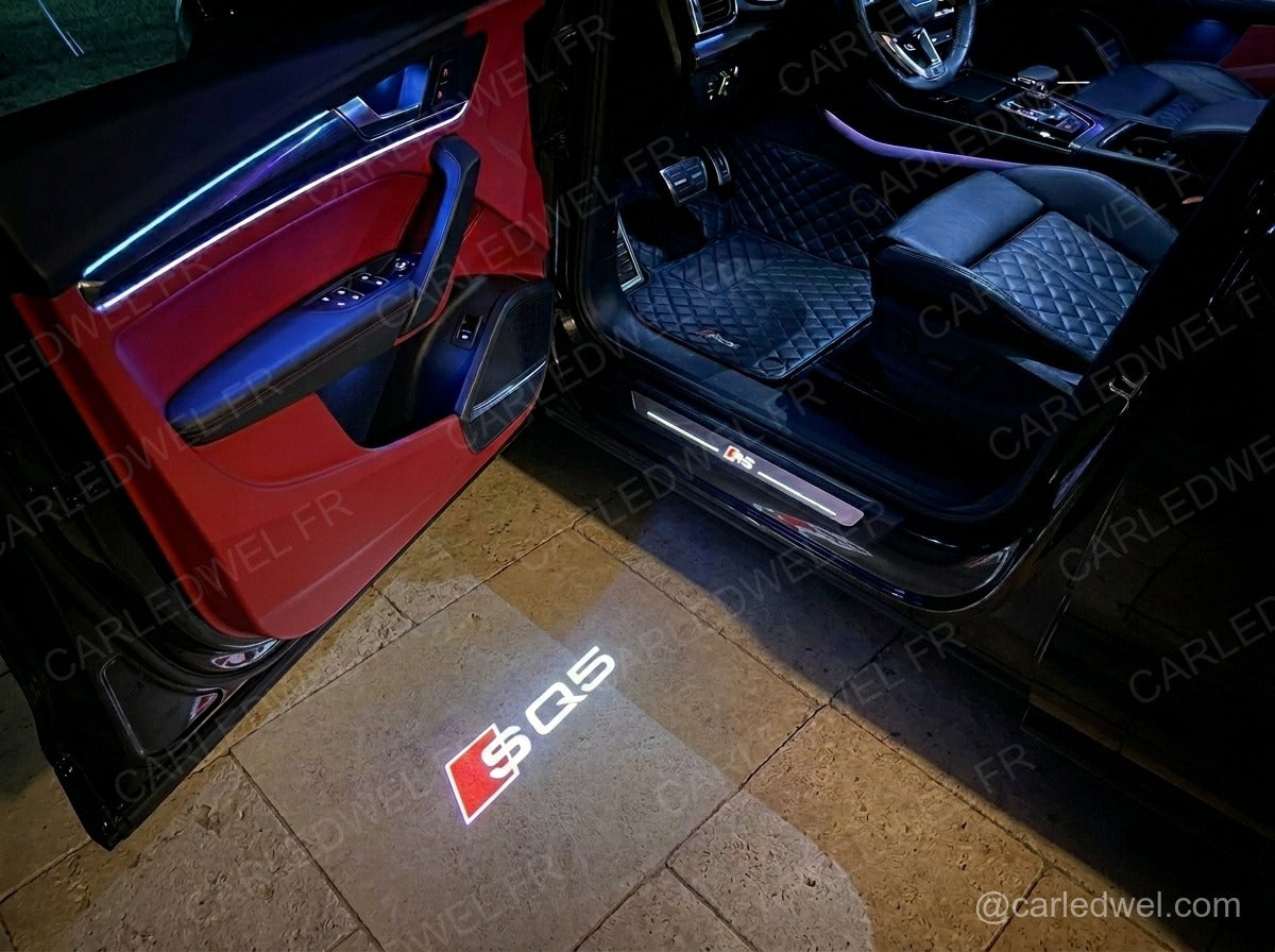2 Projecteurs de porte LED AUDI SQ5 – Logo lumineux Plug&Play