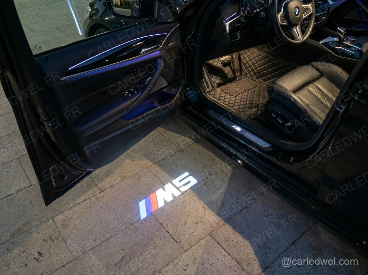 2 Projecteurs de porte LED BMW M5 – Logo lumineux Plug&Play