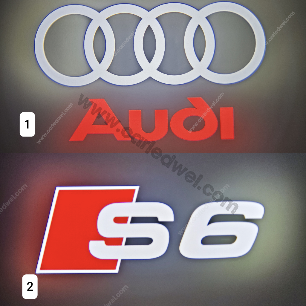 2x Projecteurs de porte Dynamic Led compatible pour AUDI S3, S4, S5, S6, S7, S8 (PLUG&PLAY)