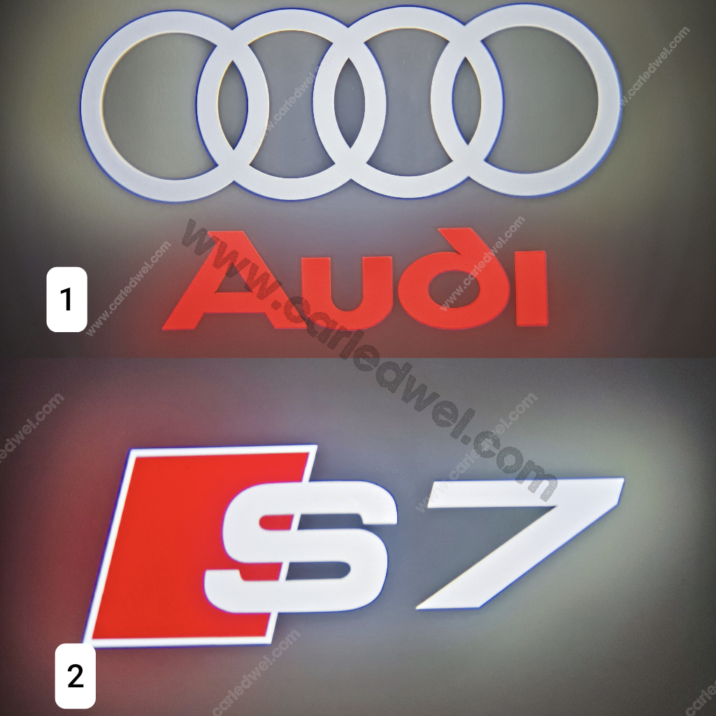 2x Projecteurs de porte Dynamic Led compatible pour AUDI S3, S4, S5, S6, S7, S8 (PLUG&PLAY)