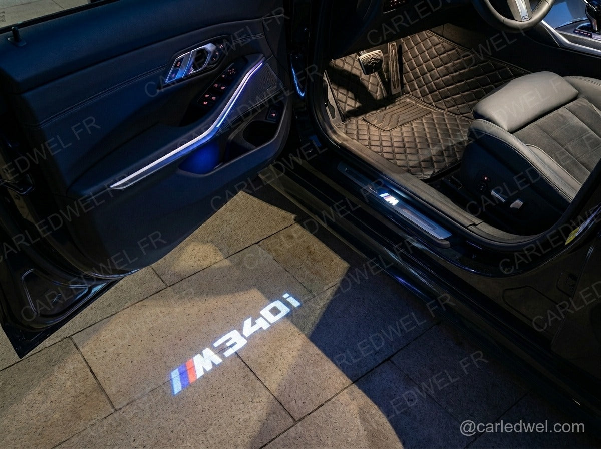 2 Projecteurs de porte LED BMW M340i – Logo lumineux Plug&Play