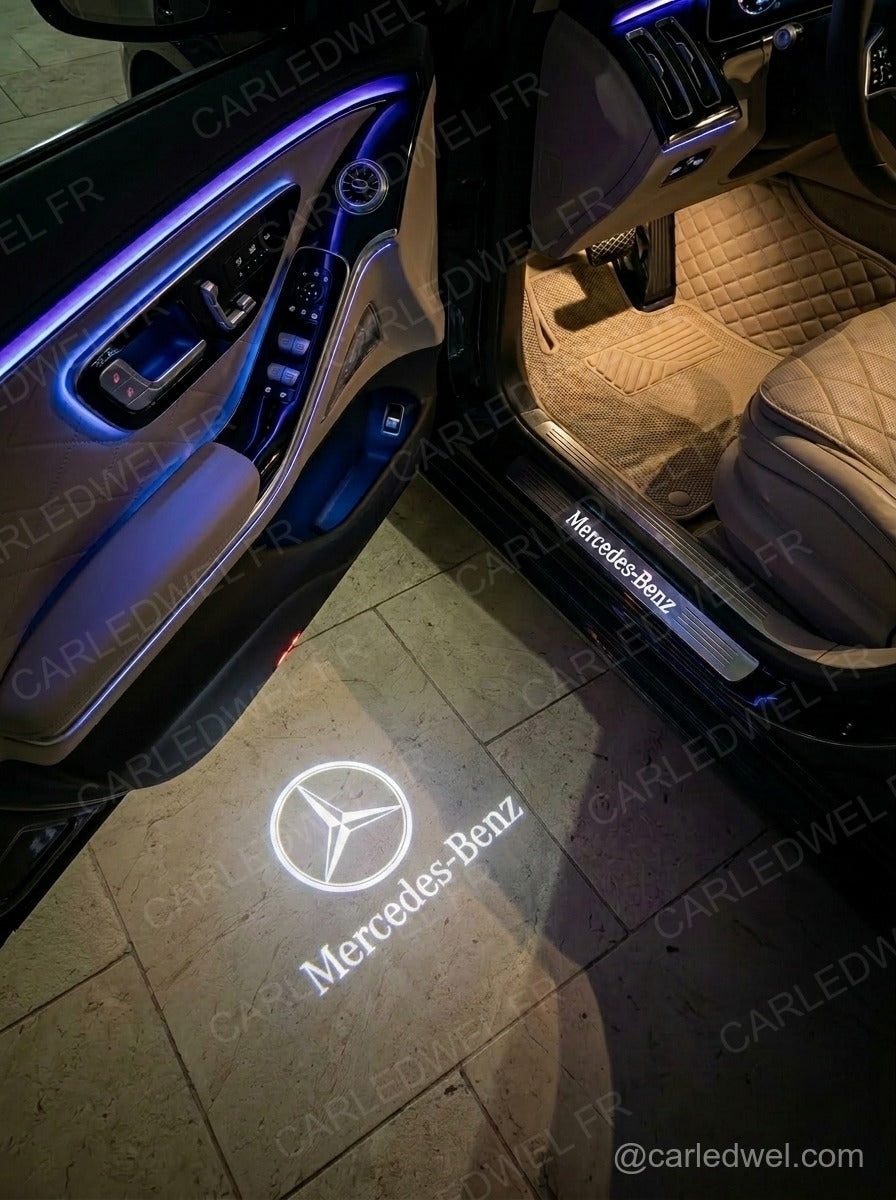 2 Projecteurs de porte Mercedes Benz – Logo lumineux Plug&Play