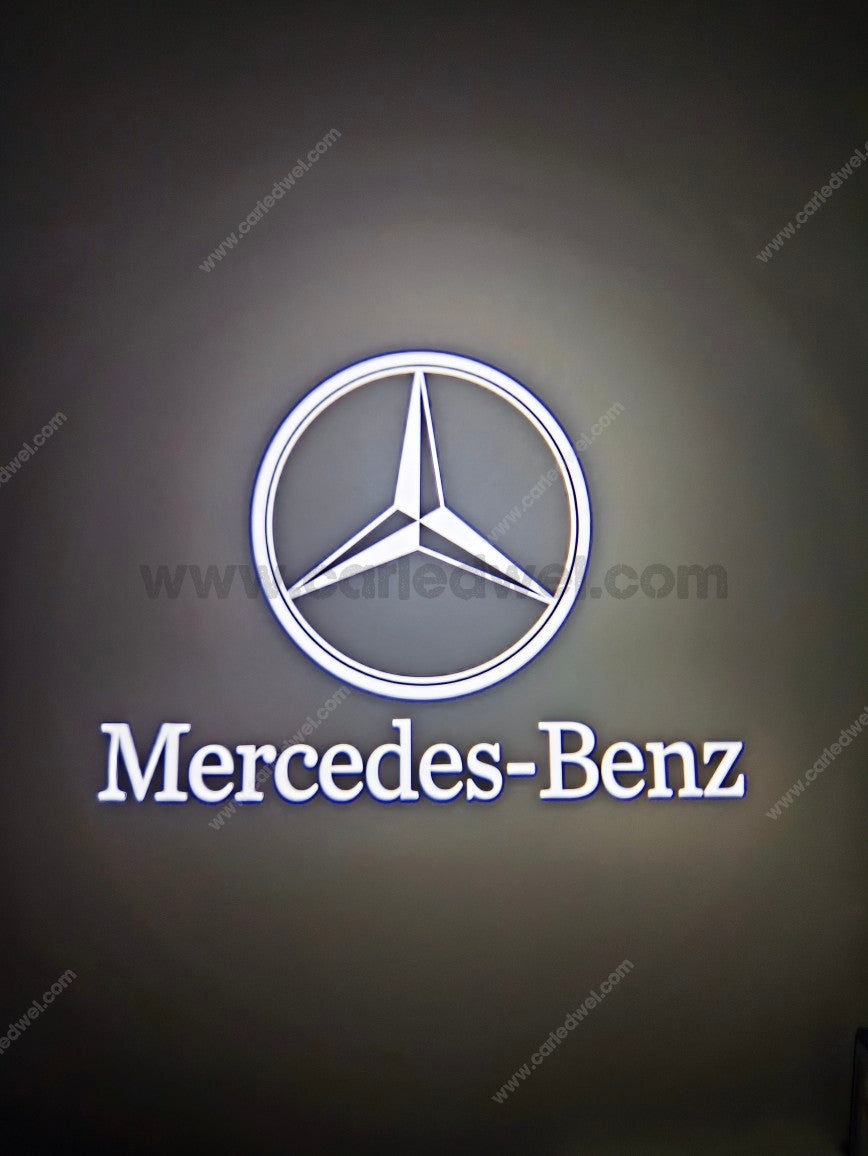 2x Projecteurs de porte Led compatible pour Mercedes-Benz (PLUG&PLAY)
