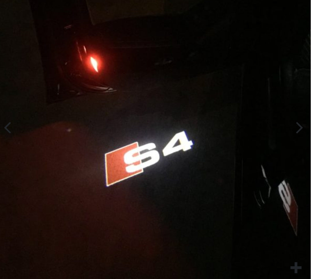 2x Projecteurs de porte Led compatible pour AUDI S4 (PLUG&PLAY)