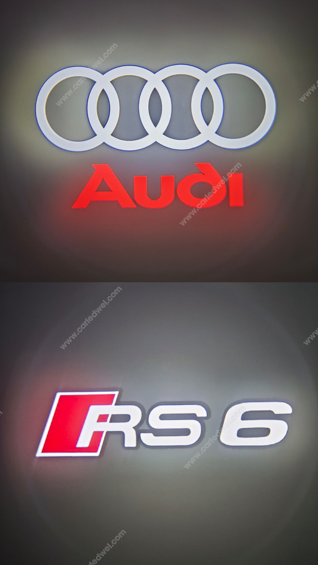 2x Projecteurs de porte Dynamic Led compatible pour AUDI RS, RS3, RS4, RS5, RS6, RS7, RSQ8 (PLUG&PLAY)
