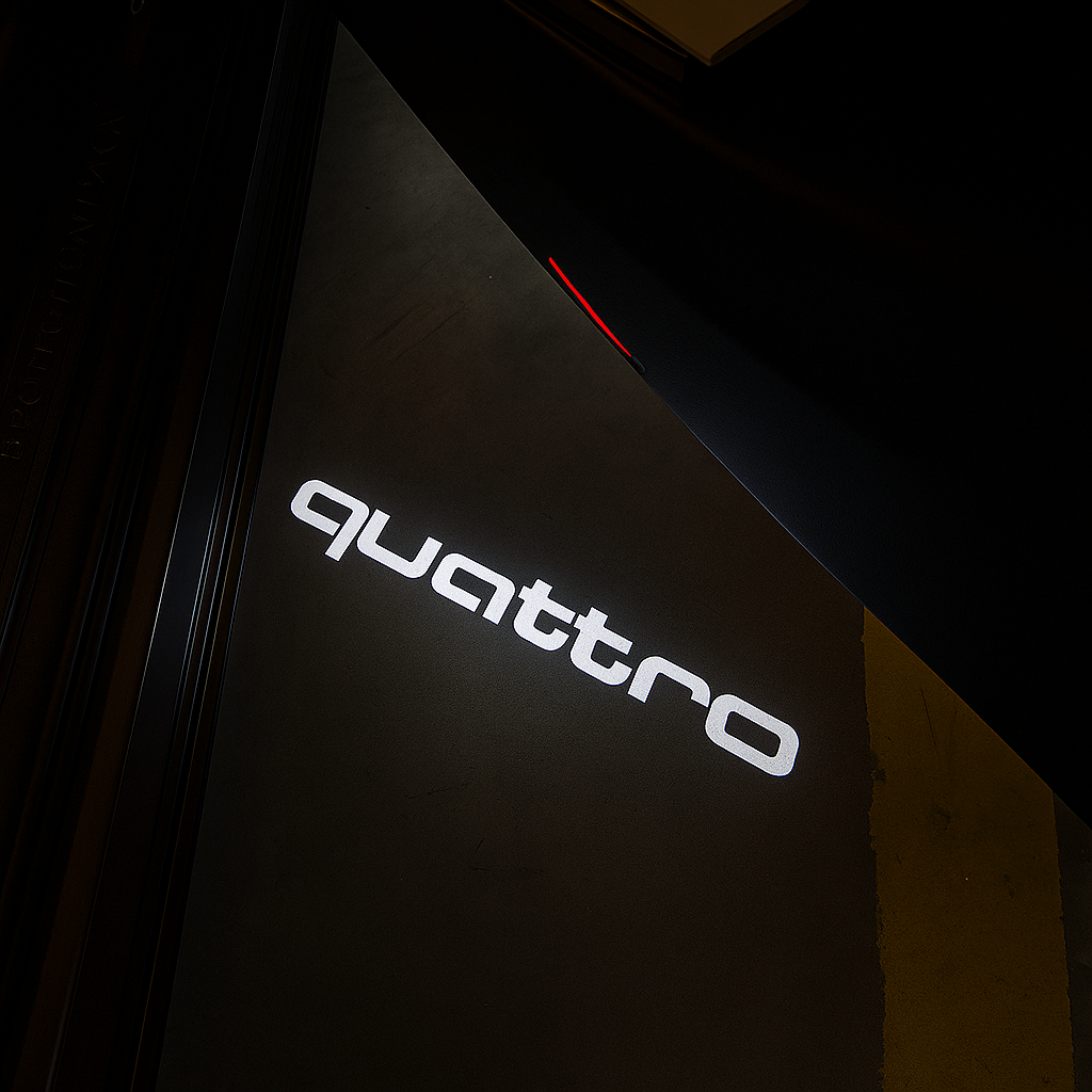 2x LED-Türprojektoren kompatibel mit AUDI QUATTRO (PLUG&PLAY)