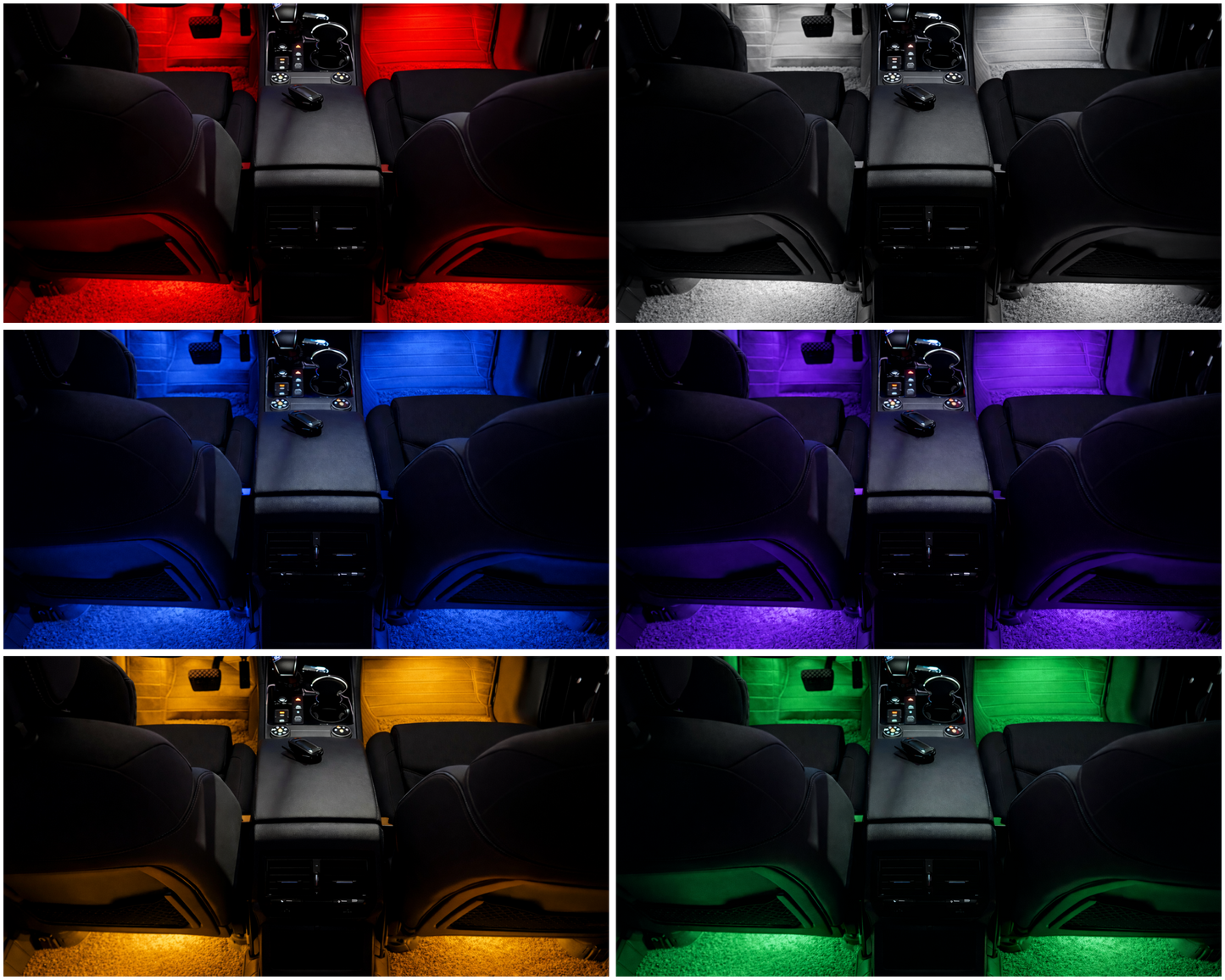 2x LED-Ambiente-Fußraumbeleuchtung, kompatibel mit AUDI (PLUG&PLAY)