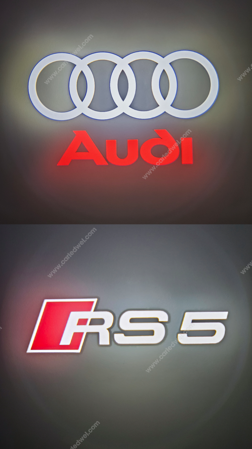 2x Projecteurs de porte Dynamic Led compatible pour AUDI RS, RS3, RS4, RS5, RS6, RS7, RSQ8 (PLUG&PLAY)