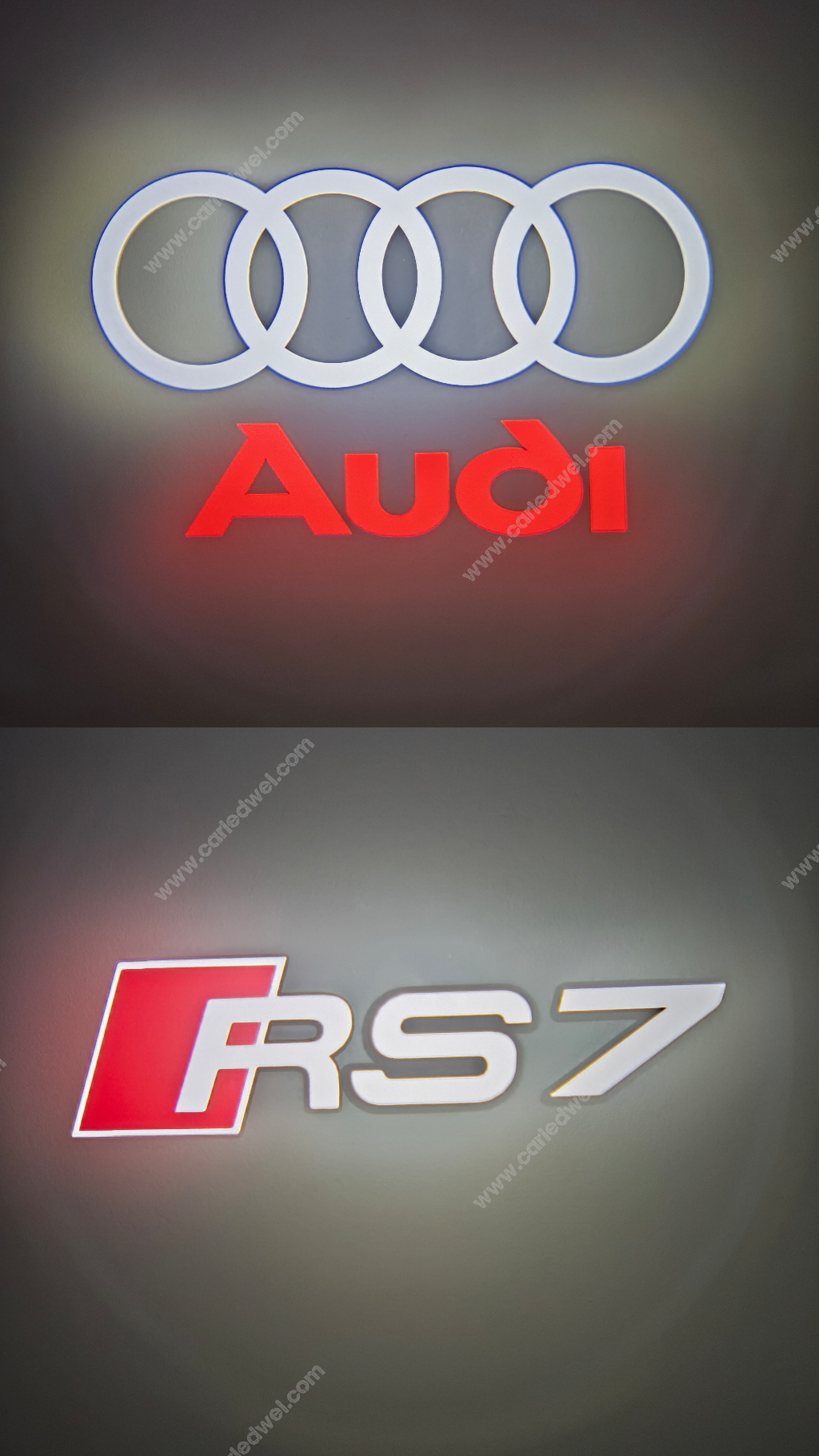 2x Projecteurs de porte Dynamic Led compatible pour AUDI RS, RS3, RS4, RS5, RS6, RS7, RSQ8 (PLUG&PLAY)