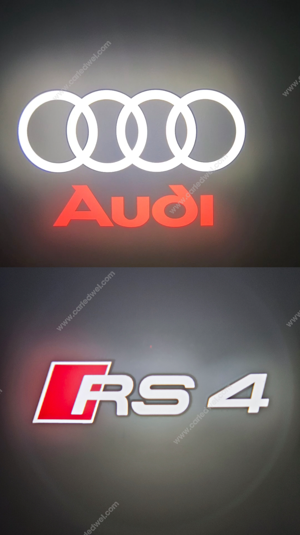 2x Projecteurs de porte Dynamic Led compatible pour AUDI RS, RS3, RS4, RS5, RS6, RS7, RSQ8 (PLUG&PLAY)