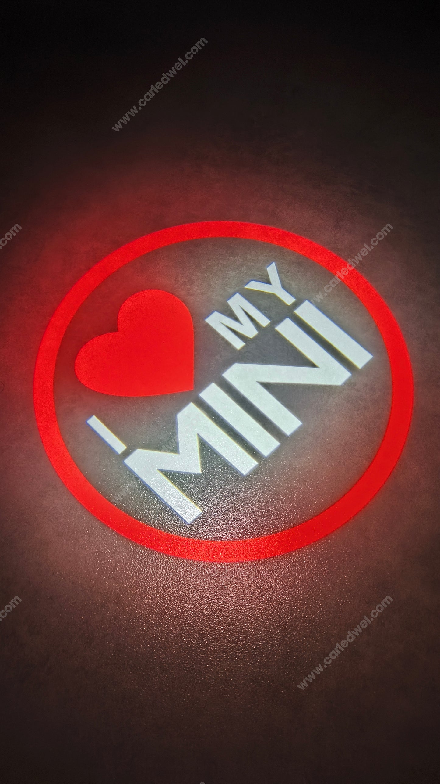 2x LED-Türprojektoren kompatibel mit Mini „I love my Mini“ (PLUG&PLAY)