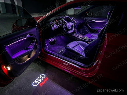 2 Projecteurs de porte Audi Sport Red – Logo lumineux Plug&Play