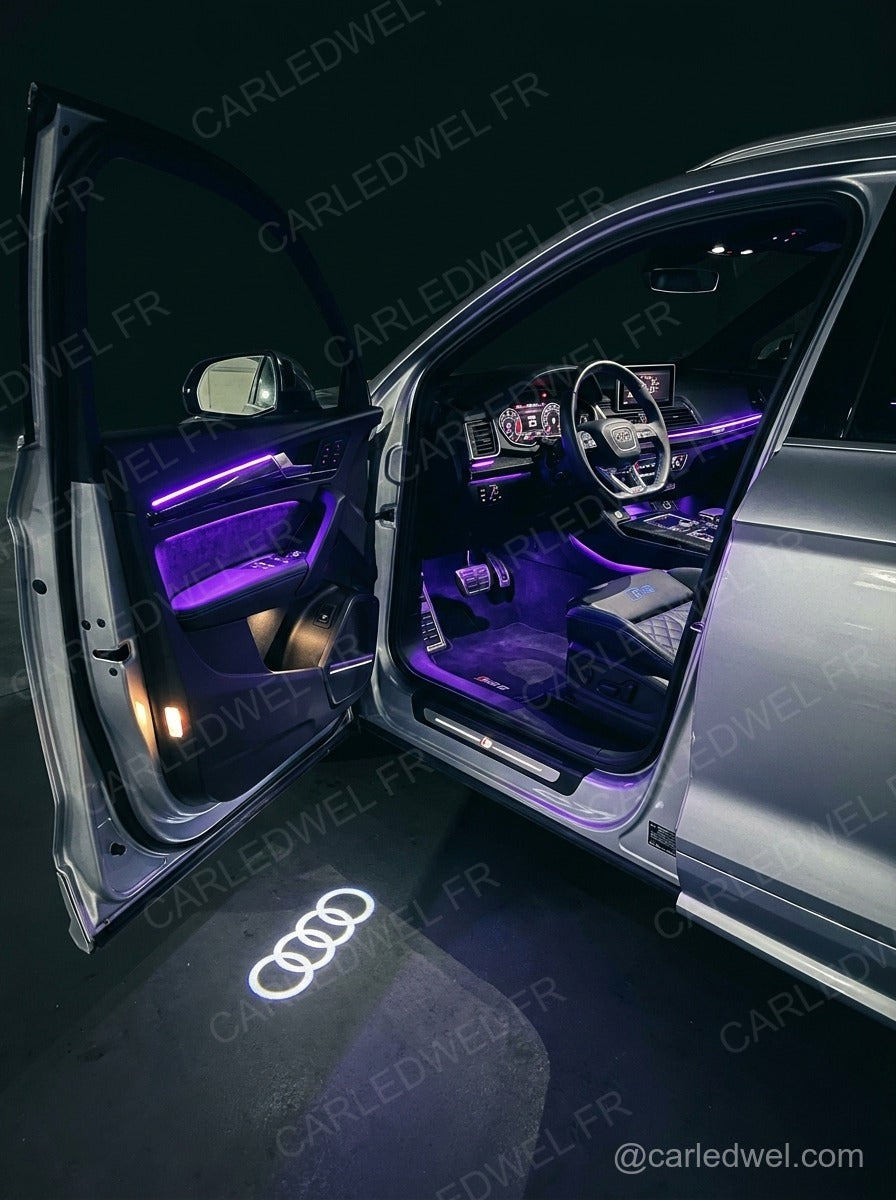 2 Projecteurs de porte Audi – Logo lumineux Plug&Play