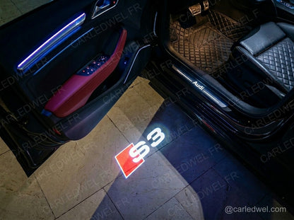 2 Projecteurs de porte LED AUDI S3 – Logo lumineux Plug&Play