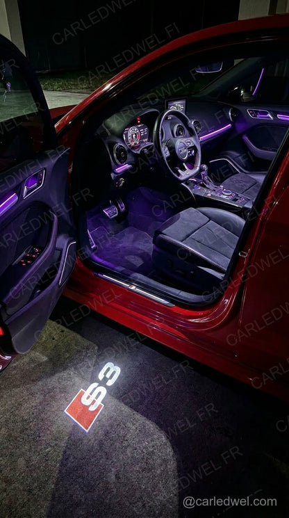 2 Projecteurs de porte LED AUDI S3 – Logo lumineux Plug&Play