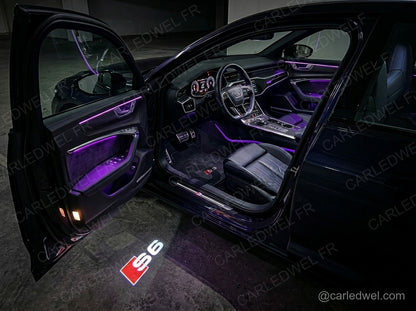 2 Projecteurs de porte LED AUDI S6 – Logo lumineux Plug&Play