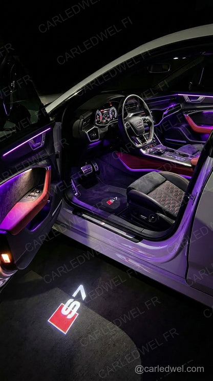 2 Projecteurs de porte LED AUDI S7 – Logo lumineux Plug&Play