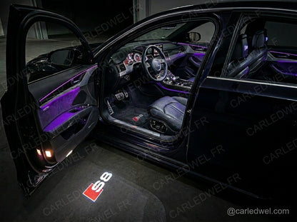 2 Projecteurs de porte LED AUDI S8 – Logo lumineux Plug&Play
