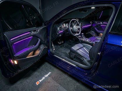 2 Projecteurs de porte LED AUDI Sport – Logo lumineux Plug&Play