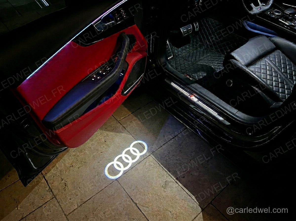 2 Projecteurs de porte Audi – Logo lumineux Plug&Play