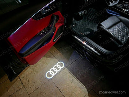 2 Projecteurs de porte Audi – Logo lumineux Plug&Play