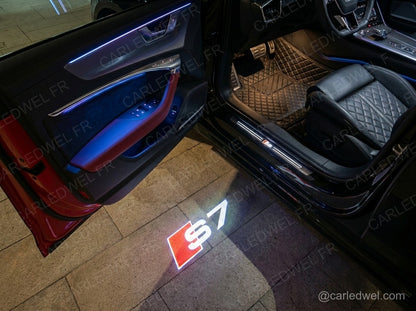 2 Projecteurs de porte LED AUDI S7 – Logo lumineux Plug&Play