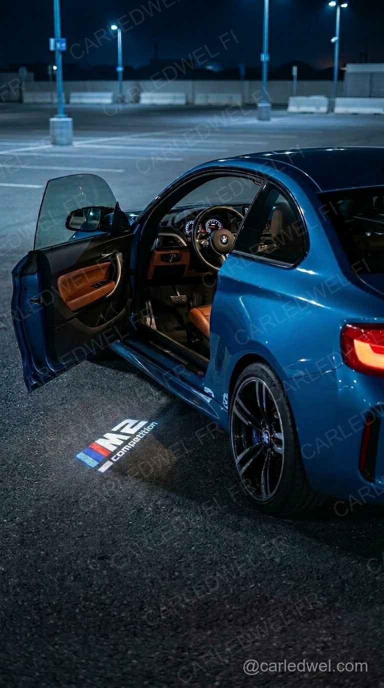 2 Projecteurs de porte LED BMW M2 Competition – Logo lumineux Plug&Play