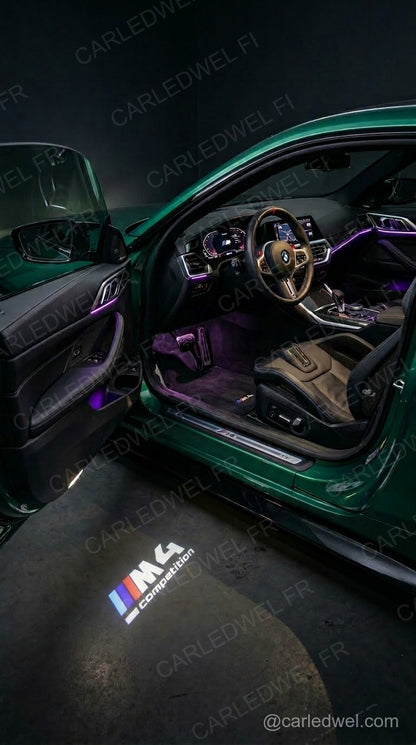 2 Projecteurs de porte LED BMW M4 Competition – Logo lumineux Plug&Play