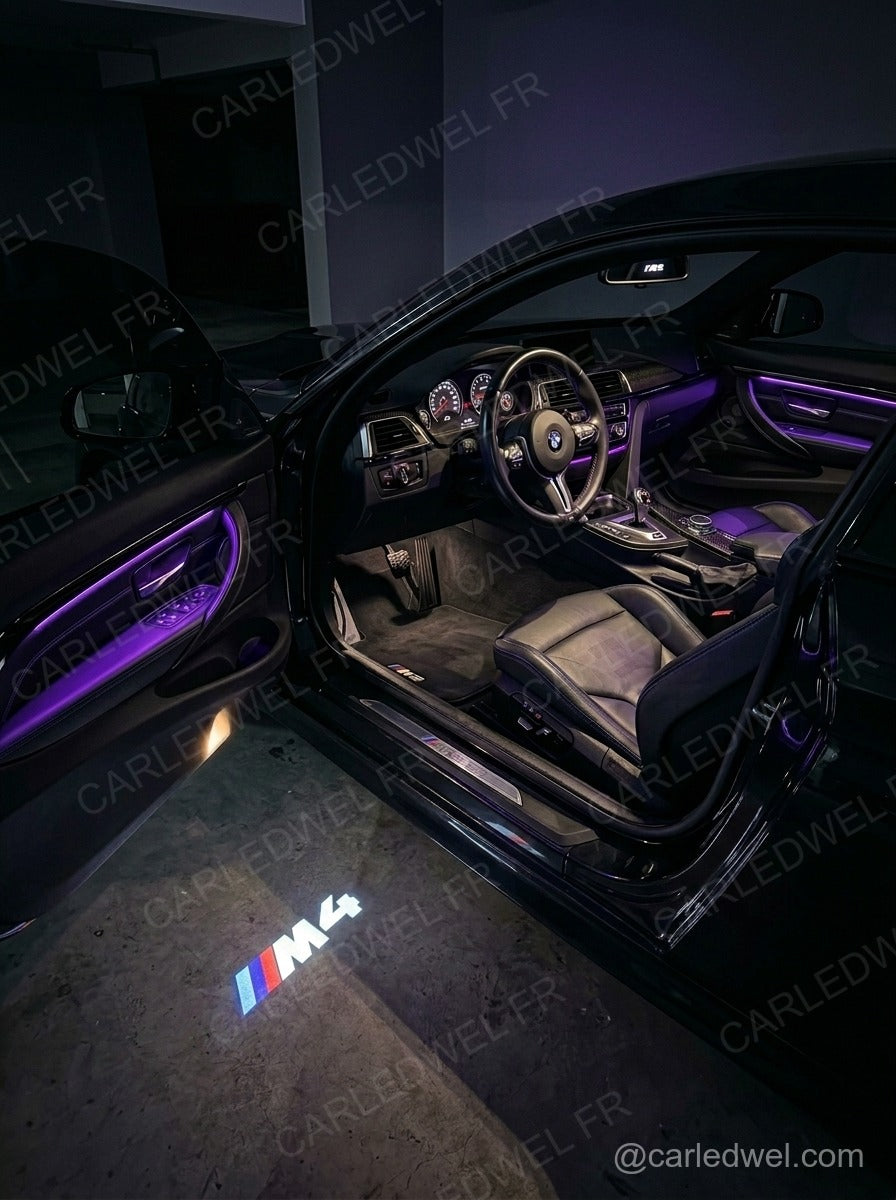 2 Projecteurs de porte LED BMW M4 – Logo lumineux Plug&Play