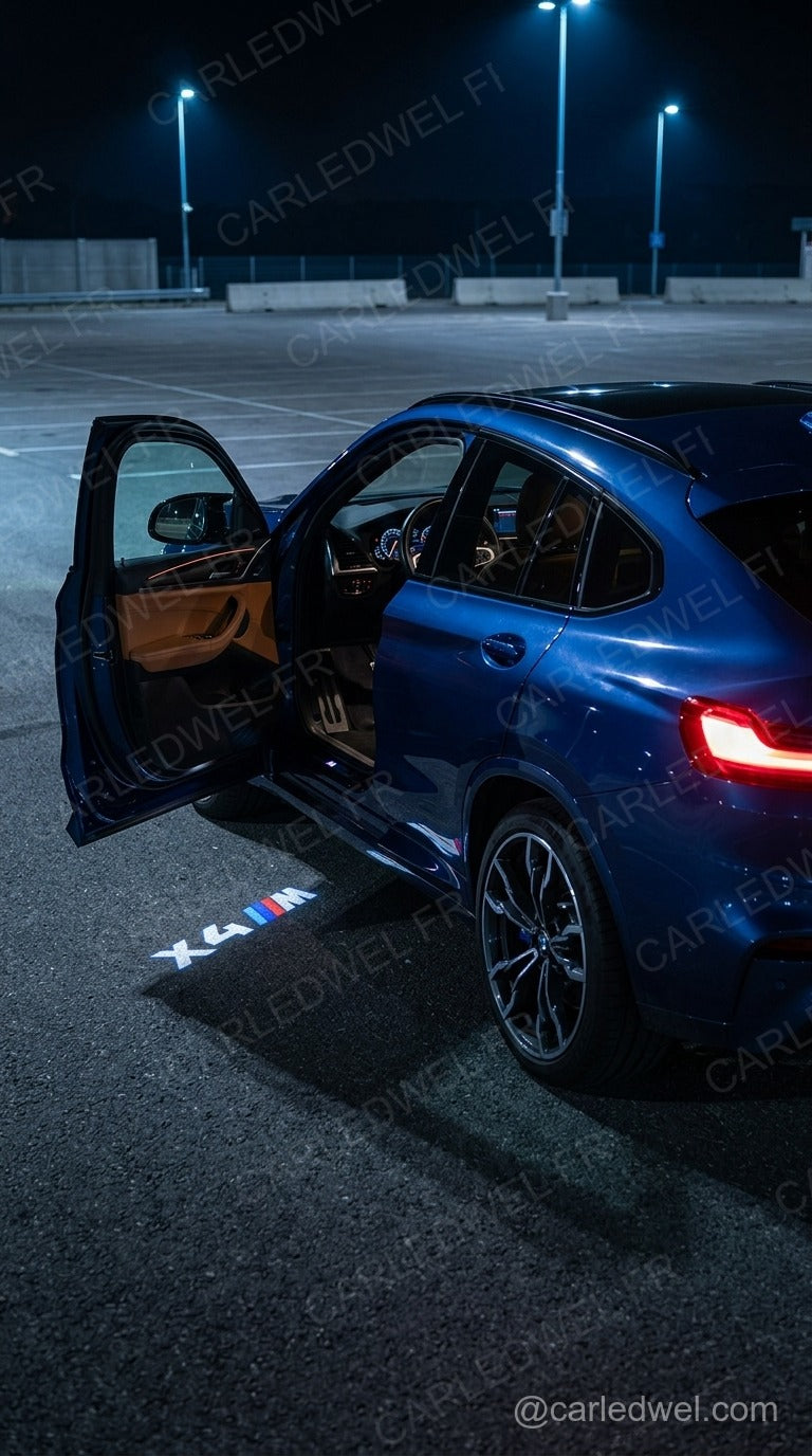 2 Projecteurs de porte LED BMW X4 – Logo lumineux Plug&Play