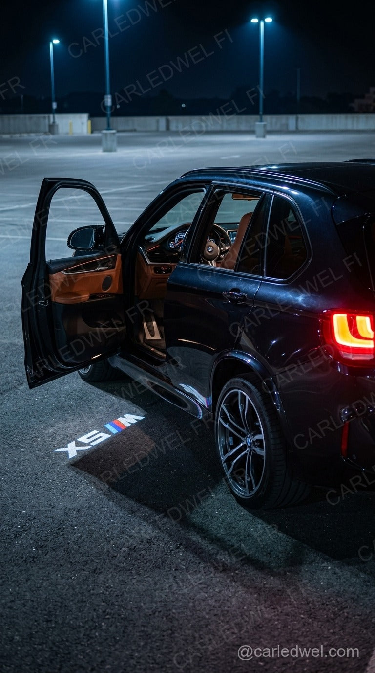 2 Projecteurs de porte LED BMW X5 – Logo lumineux Plug&Play