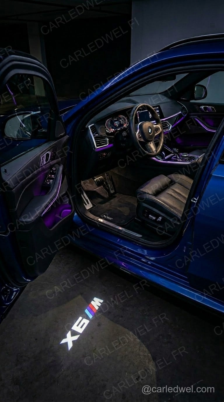 2 Projecteurs de porte LED BMW X6 – Logo lumineux Plug&Play
