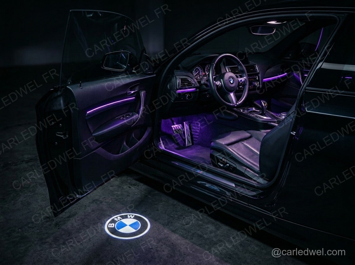 2 Projecteurs de porte LED BMW Classic – Logo lumineux Plug&Play