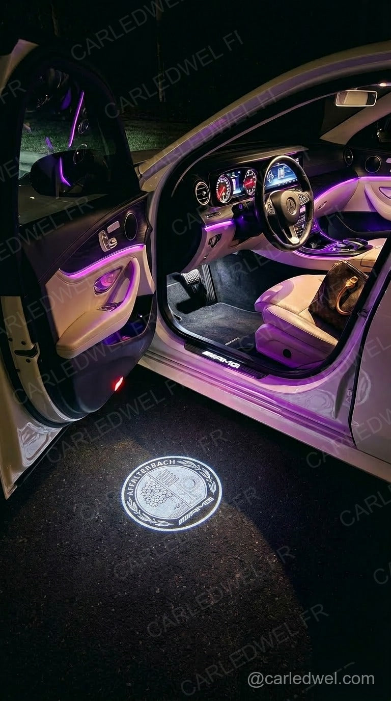 2 Projecteurs de porte LED Mercedes AMG Affalterbach – Logo lumineux Plug&Play