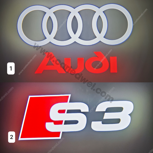2x Projecteurs de porte Dynamic Led compatible pour AUDI S3, S4, S5, S6, S7, S8 (PLUG&PLAY)