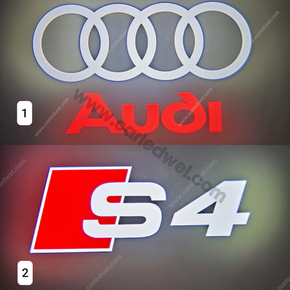 2x Projecteurs de porte Dynamic Led compatible pour AUDI S3, S4, S5, S6, S7, S8 (PLUG&PLAY)