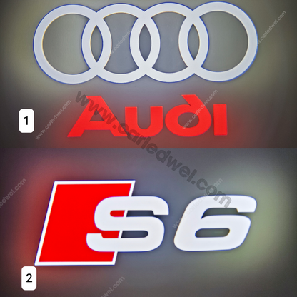 2x Projecteurs de porte Dynamic Led compatible pour AUDI S3, S4, S5, S6, S7, S8 (PLUG&PLAY)