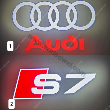 2x Projecteurs de porte Dynamic Led compatible pour AUDI S3, S4, S5, S6, S7, S8 (PLUG&PLAY)
