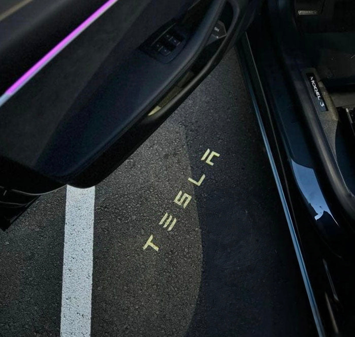 2x Projecteurs de porte Led compatible pour Tesla (PLUG&PLAY)