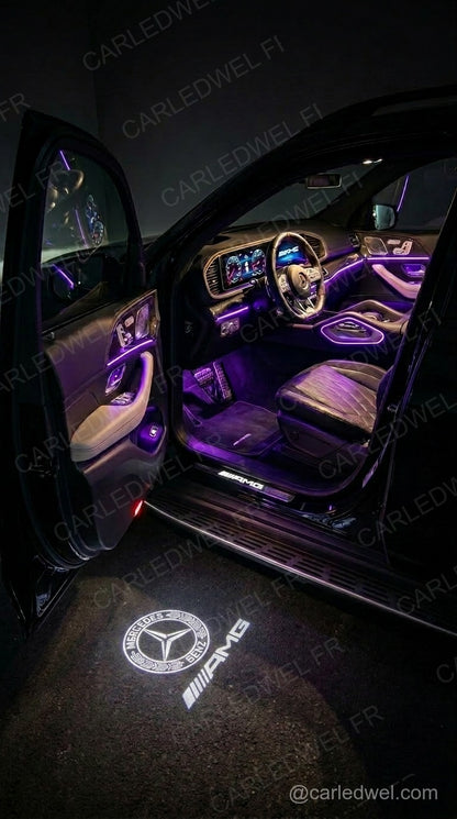 2 Projecteurs de porte LED Mercedes-Benz Laurel AMG – Logo lumineux Plug&Play