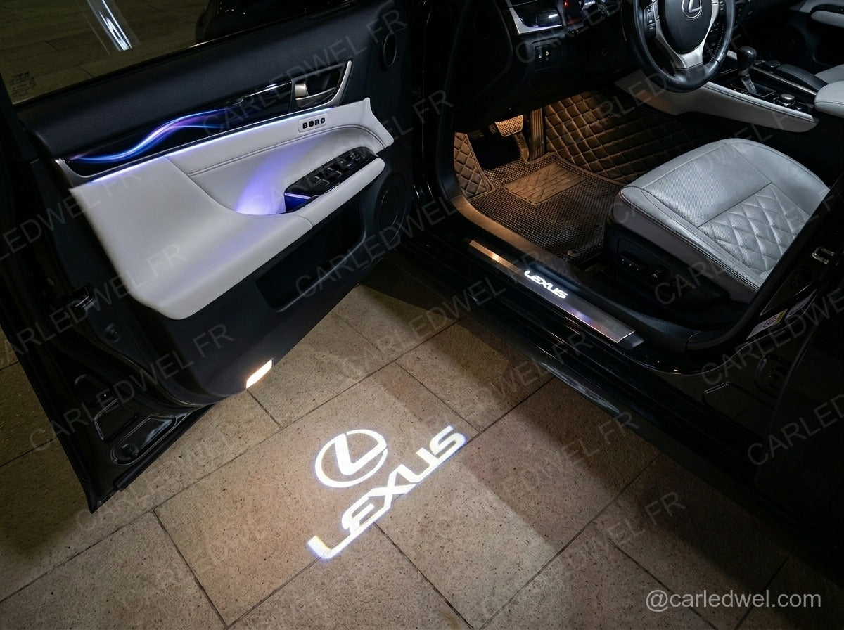 2 Projecteurs de porte Lexus – Logo lumineux Plug&Play