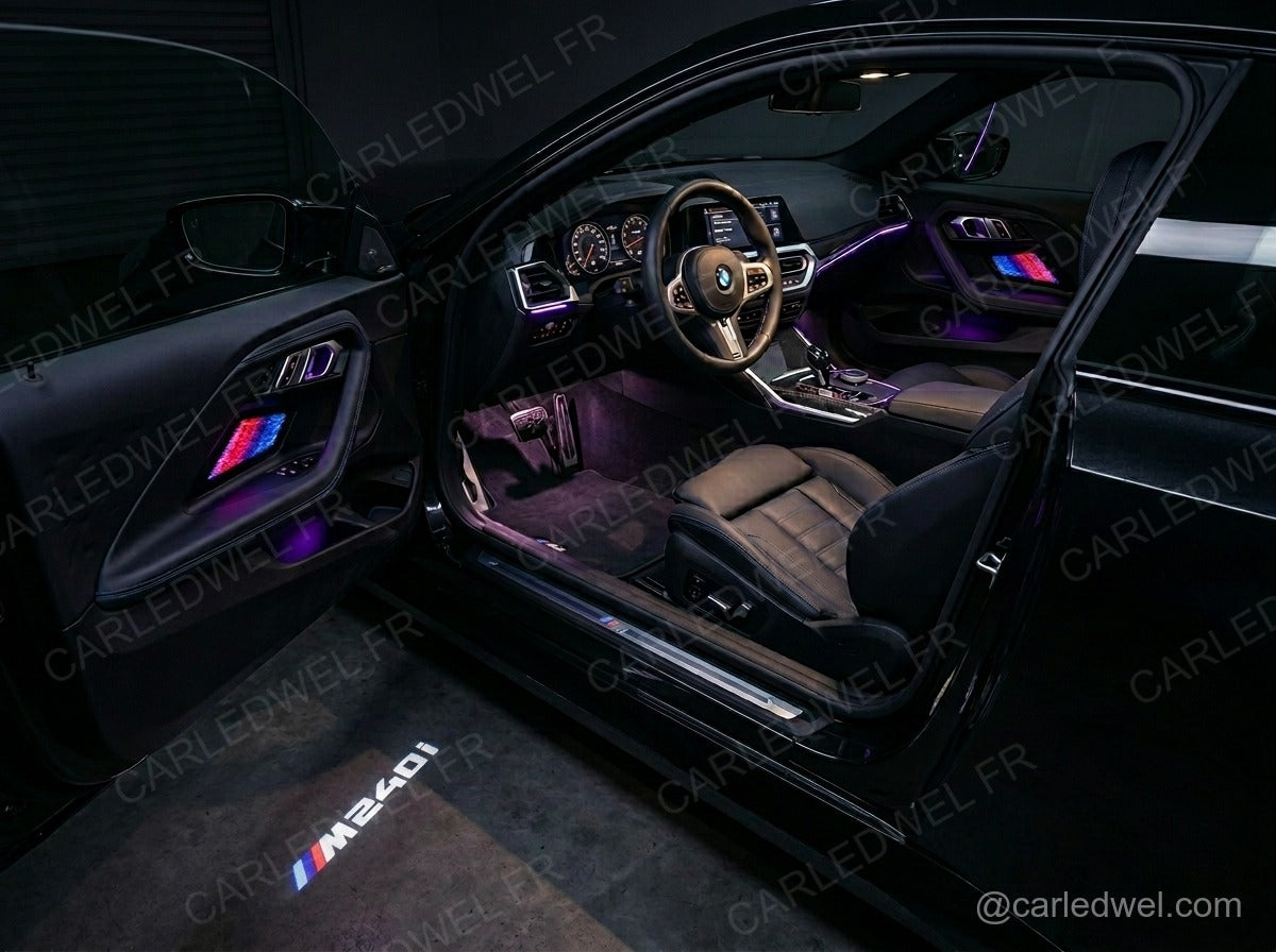 2 Projecteurs de porte LED BMW M240i – Logo lumineux Plug&Play