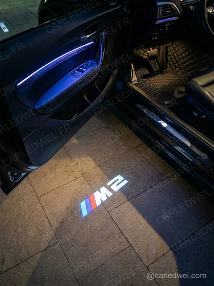 2 Projecteurs de porte LED BMW M2 – Logo lumineux Plug&Play