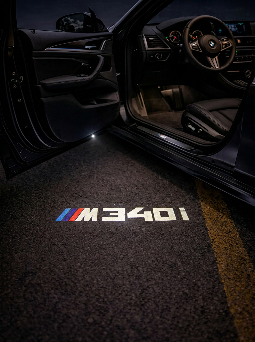 2 Projecteurs de porte LED BMW M340i – Logo lumineux Plug&Play