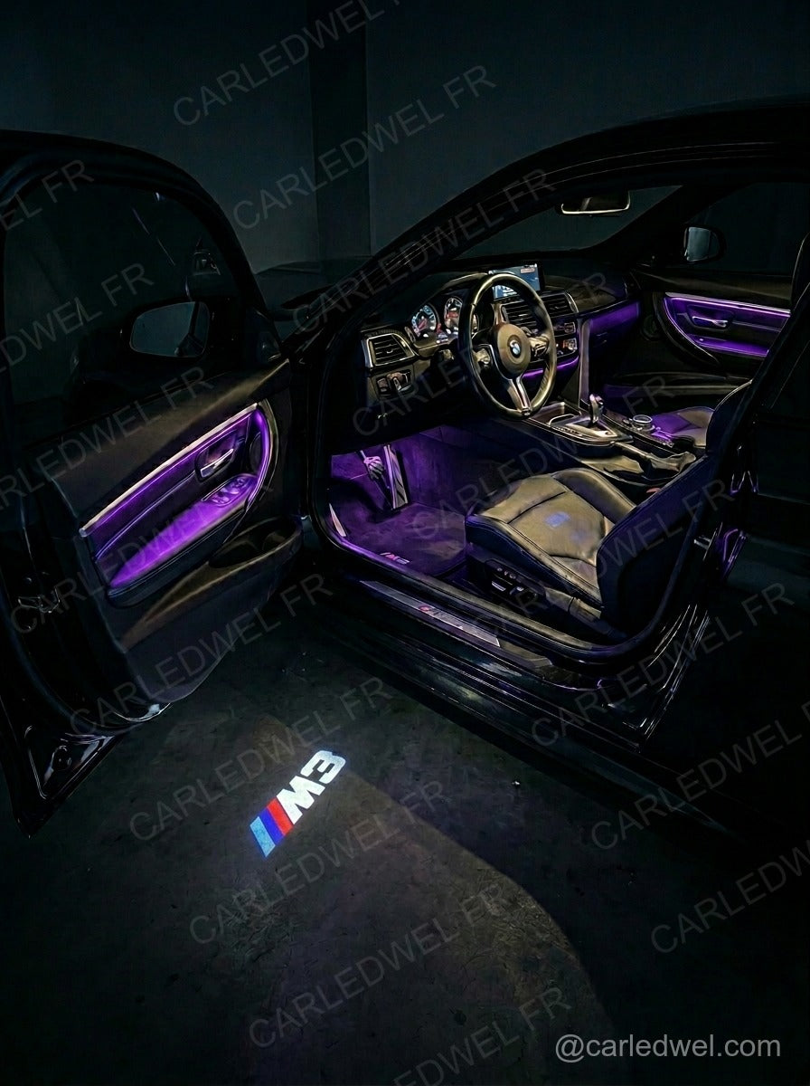 2 Projecteurs de porte LED BMW M3 – Logo lumineux Plug&Play