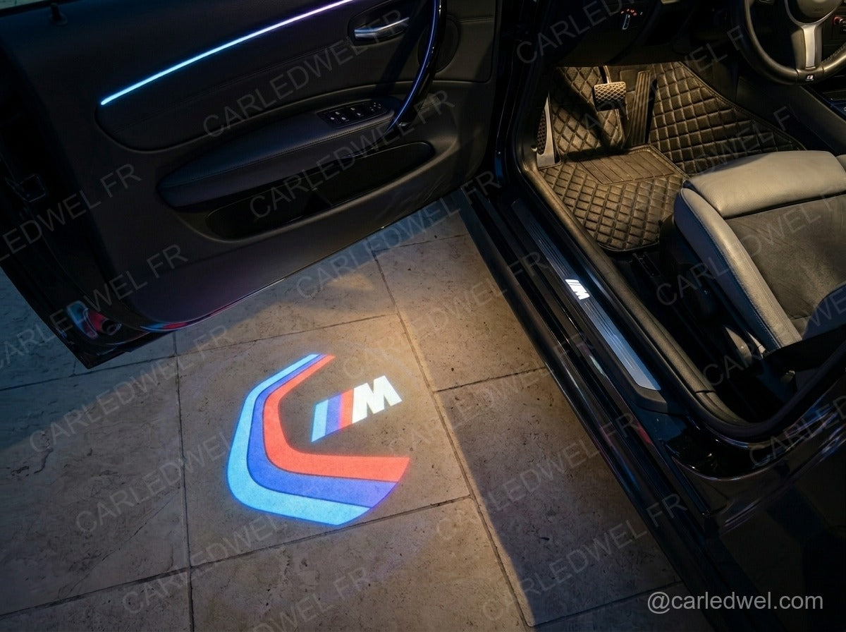 2 Projecteurs de porte BMW M Sport 50 Anniversaire – Logo lumineux Plug&Play