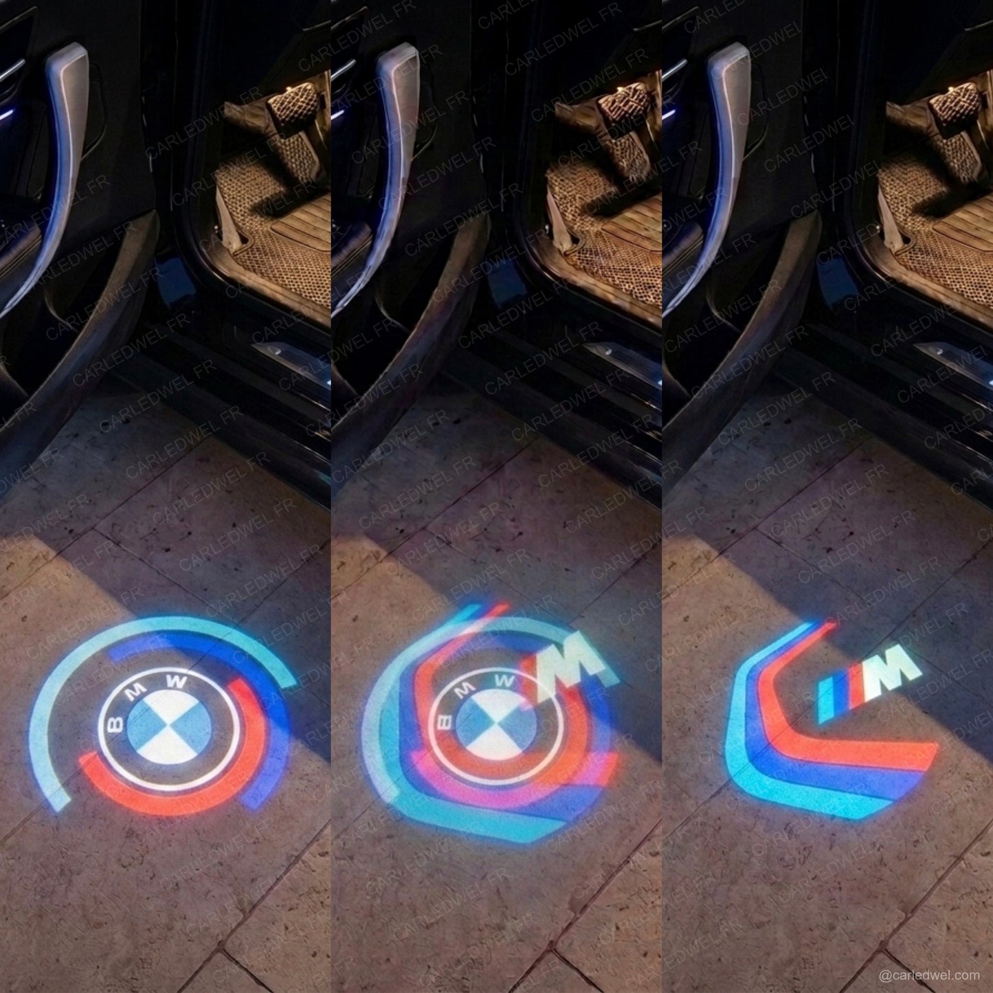 2 Projecteurs de porte LED Dynamic BMW 50th – Logo animé Plug&Play