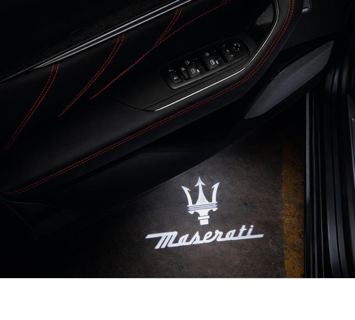 2x Projecteurs de porte Led compatible pour Maserati (PLUG&PLAY)