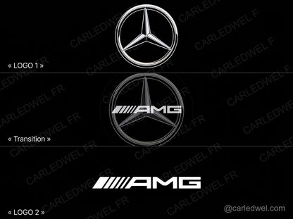 2 Projecteurs de porte LED Dynamic Mercedes Star AMG – Logo animé Plug&Play