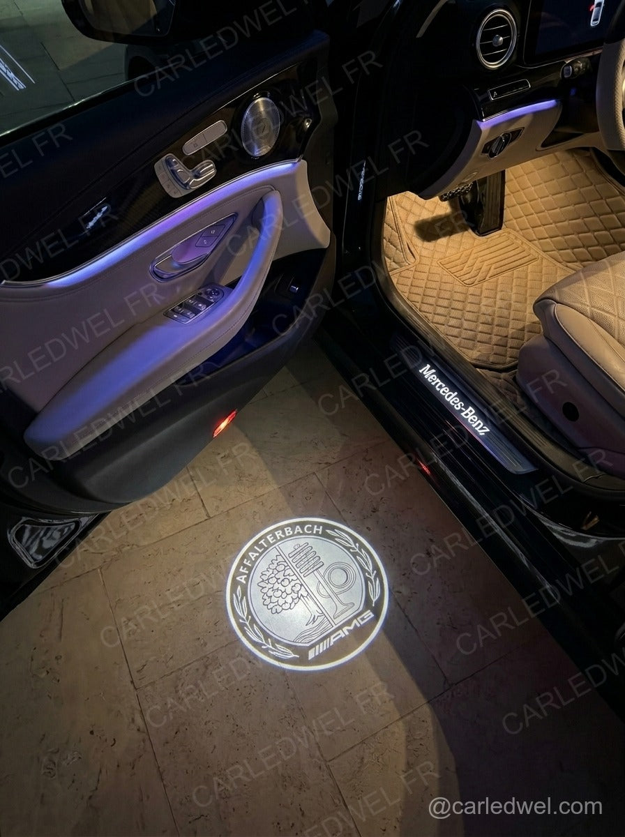 2 Projecteurs de porte LED Mercedes AMG Affalterbach – Logo lumineux Plug&Play